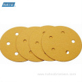 Gold Paper Back Sandpaper Disc Customized Inch Hole